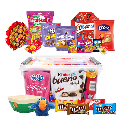 All-in-One Snackbox - Chocolade, snoep, chips & popcorn - 2792g