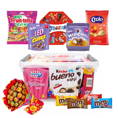 All-in-One Snackbox - Chocolade, snoep, chips & popcorn - 2792g