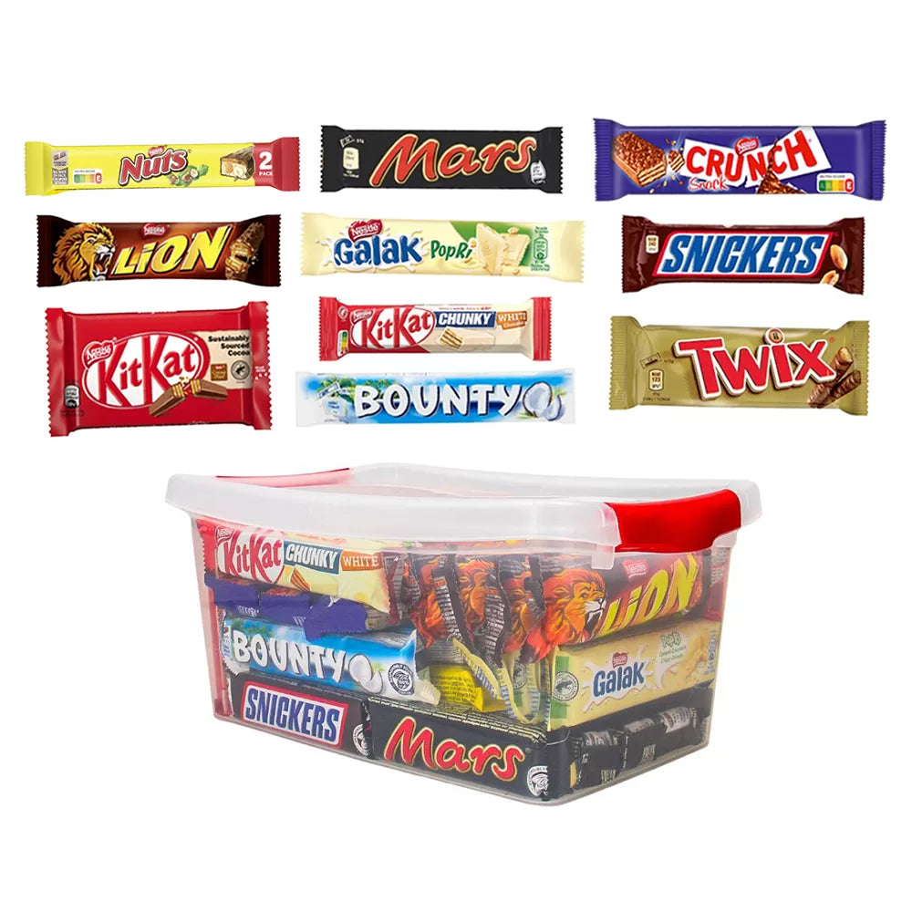 Assortiment chocoladerepen Mars & Nestlé - 42 stuks - 1986g