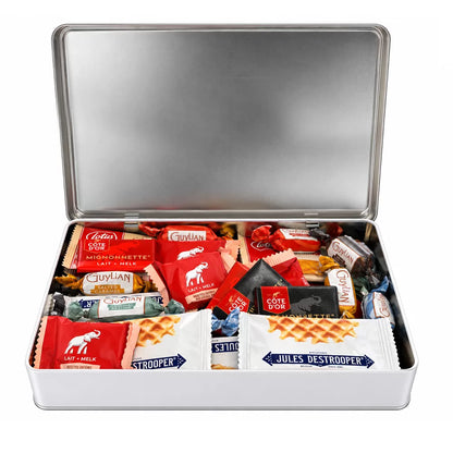 Blikvanger 2027 - Côte d'Or, Lotus, Guylian, Jules Destrooper - Tinbox XL - Full PERSO - 515g