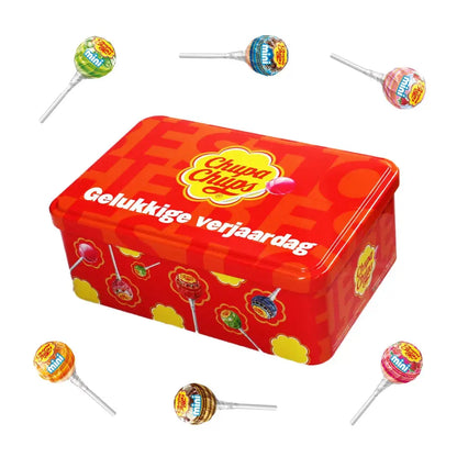 Chupa Chups Best of Mini candy collection box "Gelukkige verjaardag" - lollies - 70 stuks - 420g