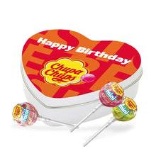 Chupa Chups Best of Mini candy geschenkdoos hartje "Happy Birthday" - 90g
