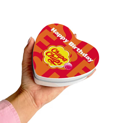 Chupa Chups Best of Mini candy geschenkdoos hartje "Happy Birthday" - 90g