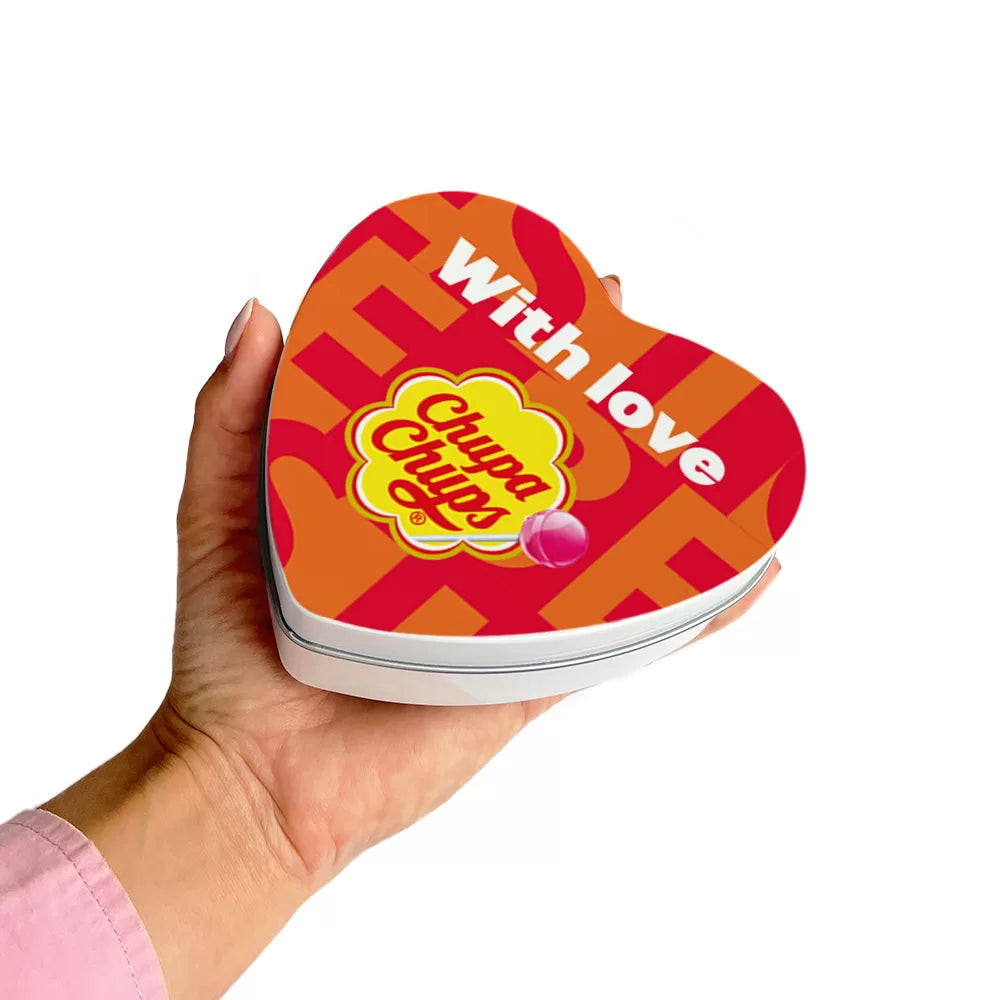 Chupa Chups Best of Mini candy geschenkdoos hartje "With Love" - 90g