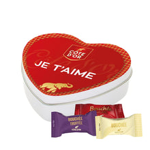 Côte d'Or Bouchée Mix - Melk, witte en pure chocolade - geschenkdoos hartje "Je t'aime" - 91g