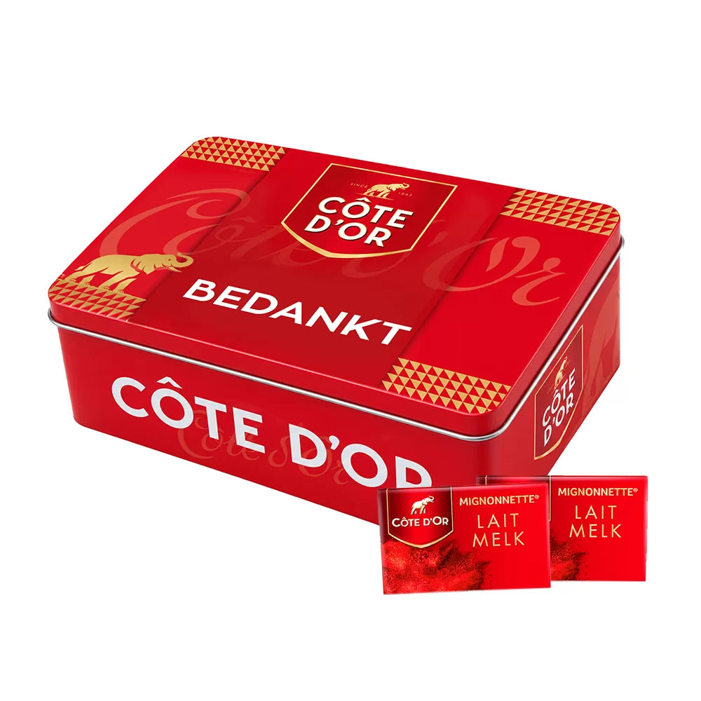 Côte d'Or Mignonnette melk Collection box "Bedankt" - 600g