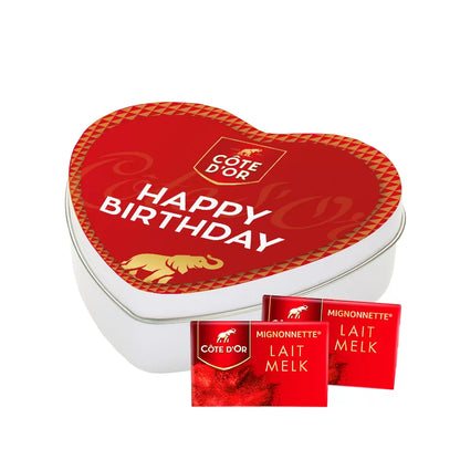 Côte d'Or Mignonnette melk geschenkdoos hartje "Happy birthday" - 150g