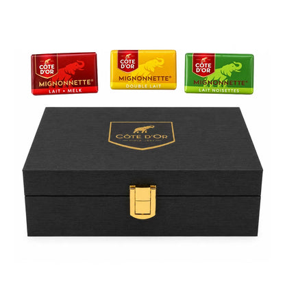 Côte d'Or Mignonnette Melk Mix - Luxueuze houten geschenkbox - 3 smaken melkchocolade - 600g