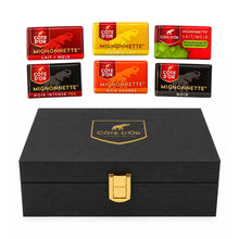 Côte d'Or Mignonnette Mix "Merry Christmas and a Happy New Year" - Luxueuze houten geschenkbox - 6 smaken - Melk & Pure Chocolade - 600g