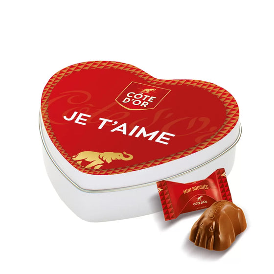 Côte d'Or Mini Bouchée geschenkdoos hartje "Je t'aime" - 85g