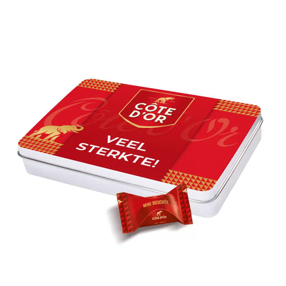 Côte d'Or Mini Bouchée melk - brievenbusdoos - "Veel sterkte!" - 115g