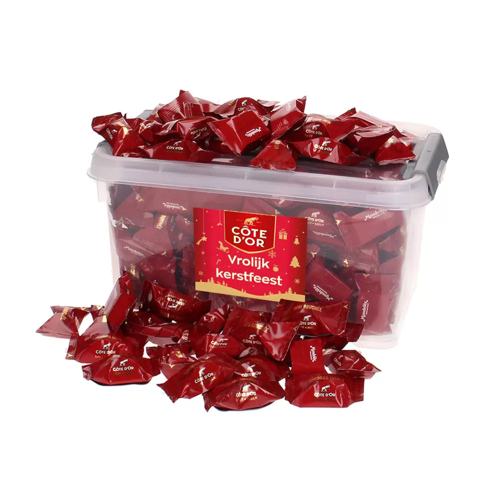 Côte d'Or Mini Bouchée "Vrolijk Kerstfeest" - chocolade kerstcadeau - 2000g
