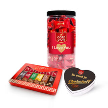 Côte d'Or Valentijn giftbox pakket - Chokotoff, Mini Bouchée & chocoladerepen - 955g