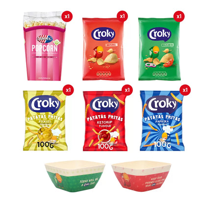 Croky Favourites Snackbox - Chipsmix met zoete popcorn - 551g