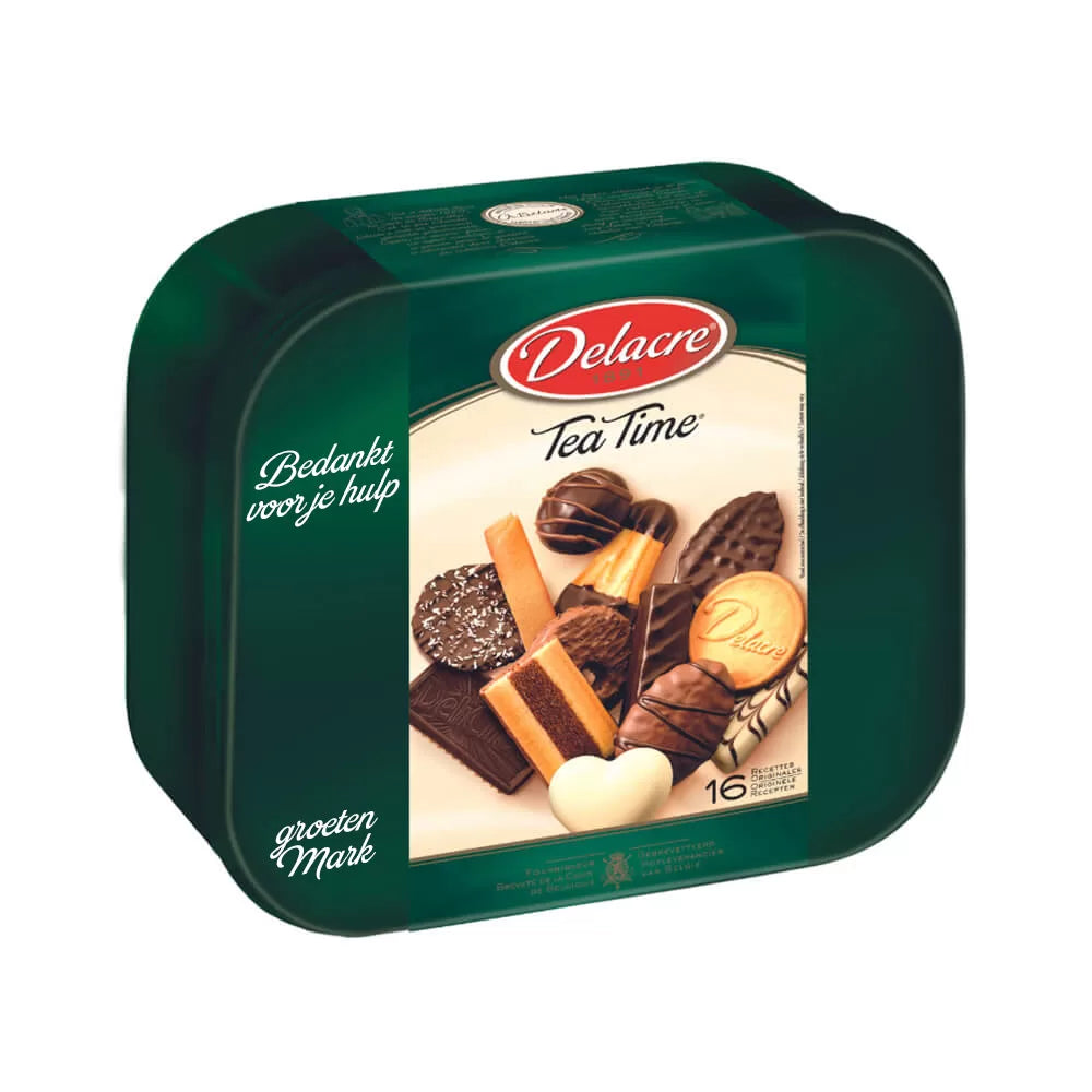 Delacre Tea Time - Koekjesdoos tin - PERSO - 1000g