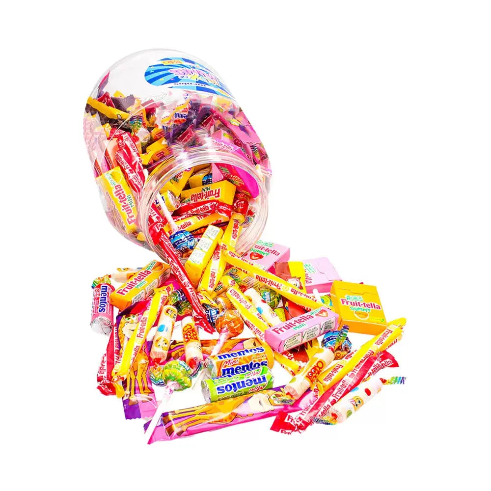 Fruit-tella, Mentos, Chupa Chups & Look-O-Look snoepmix - strooigoed - 1000g