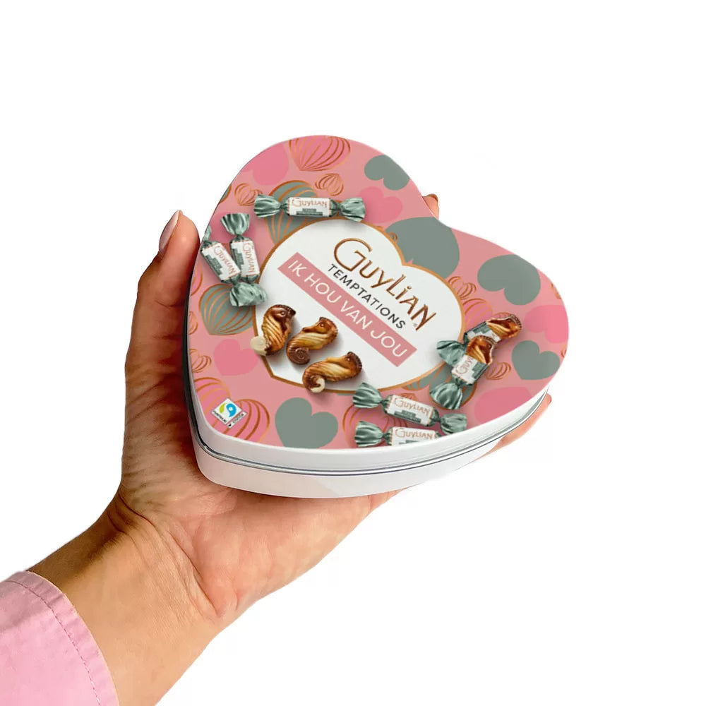 Guylian geschenkdoos hartje "ik hou van jou" - Temptations Original Praliné - 104.50g