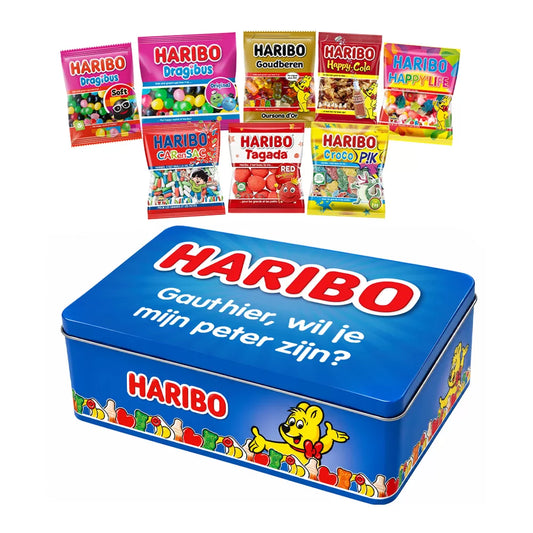 Haribo Mega-Fête - Tinbox L - PERSO - 500g