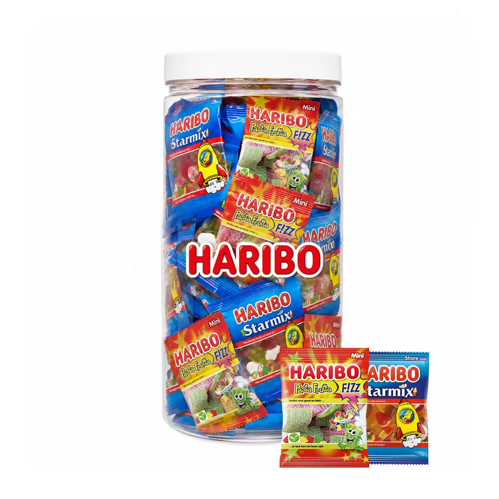 Haribo mini mix - Starmix & Pasta Frutta - ca. 30 stuks - 645g