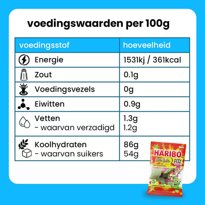 Haribo Pasta Frutta snoep van Sinterklaas - ca. 30 zakjes - 540g