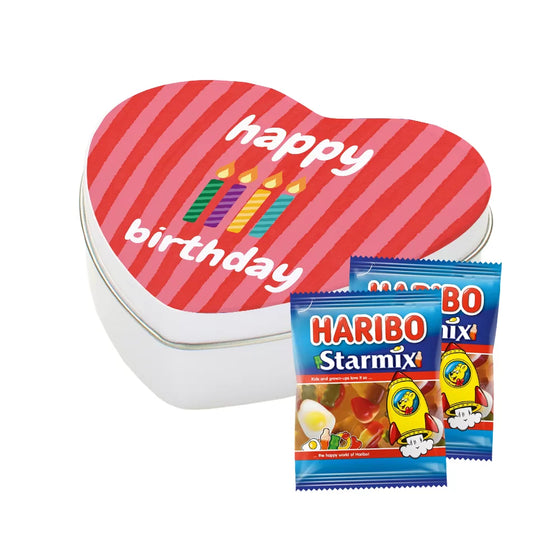 Haribo Starmix - Tinbox hartje - Full PERSO - 100g