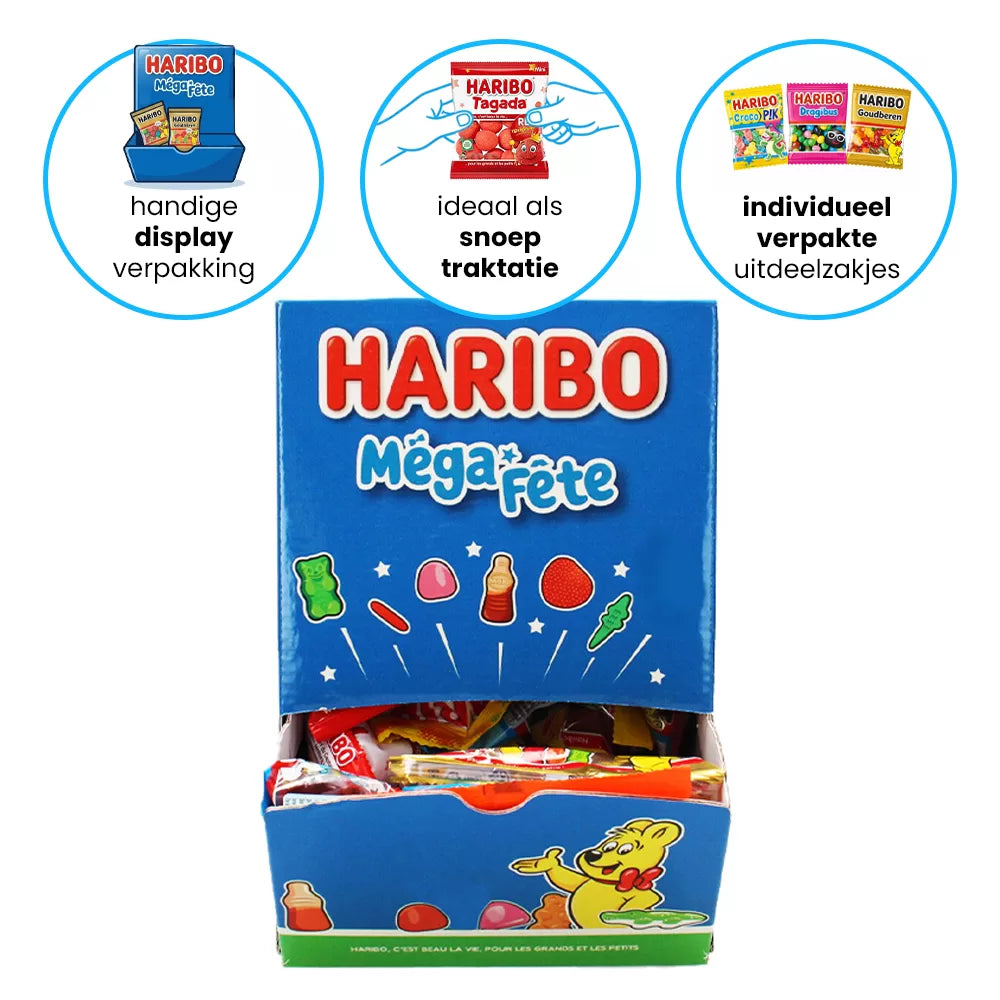 Haribo uitdeelbox "Méga Fête!" - 1000g