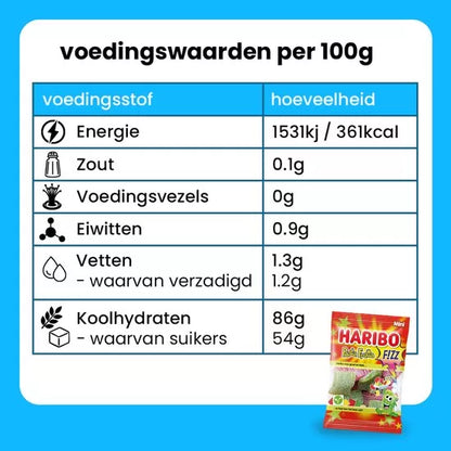 Haribo uitdeelbox Pasta Frutta F!ZZ - 720g
