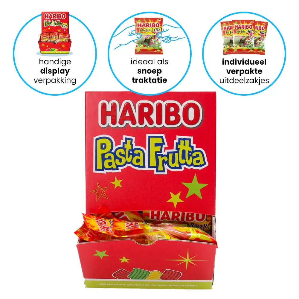 Haribo displaybox Pasta Frutta F!ZZ - 720g Haribo