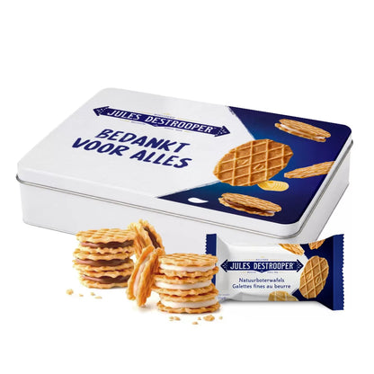 Jules Destrooper Crisp'n Cream mix & natuurboterwafels - Tinbox XL - PERSO - 324g