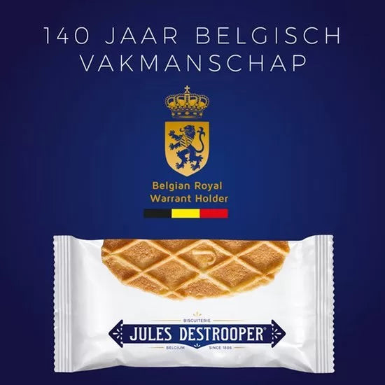 Jules Destrooper dispenser met Natuurboterwafels - 120 stuks - 600g