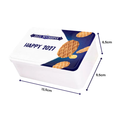 Jules Destrooper geschenkdoos "Happy 2027" - Natuurboterwafels pocket - 24 koekjes - 144g
