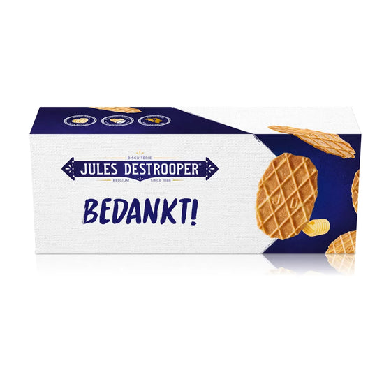 Jules Destrooper Natuurboterwafels - "Bedankt! / Merci!" - 100g x 2