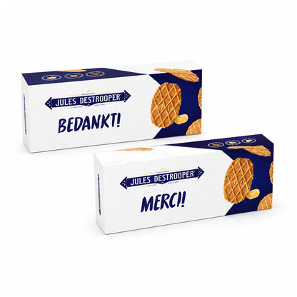 Jules Destrooper Natuurboterwafels - "Bedankt! / Merci!" - 100g x 2