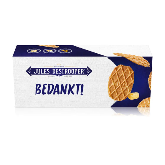 Jules Destrooper Natuurboterwafels - "Bedankt! / Merci!" - 100g x 2 Jules Destrooper