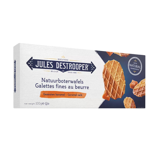 Jules Destrooper Natuurboterwafels gezouten caramel - 100g