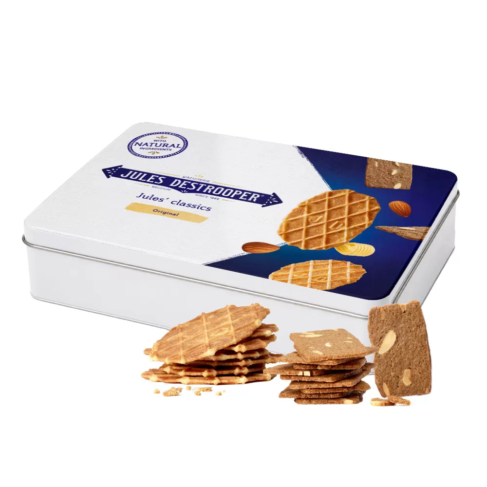 Jules Destrooper XL Jules' Classics - Natuurboterwafels & Fijne amandelkoekjes - 350g
