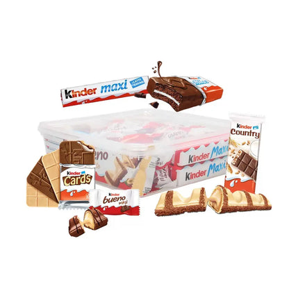 Kinder chocolade mix: Kinder Maxi, Bueno, Country, Cards, Delice & Bueno mini - 503g