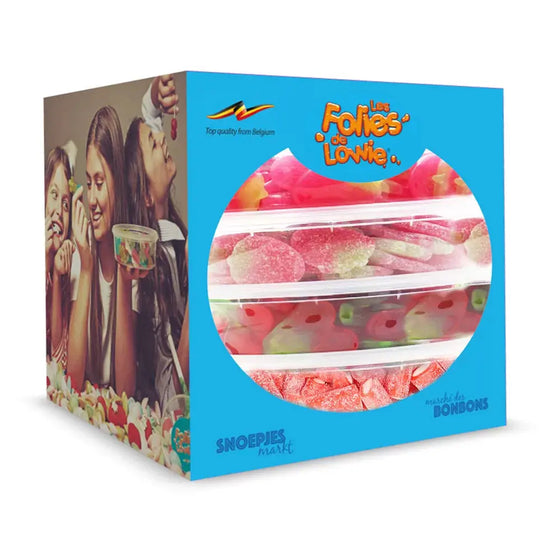 Les Folies de Lowie cadeau 'Aardbeien & kersen mix' 4 soorten - 1950g