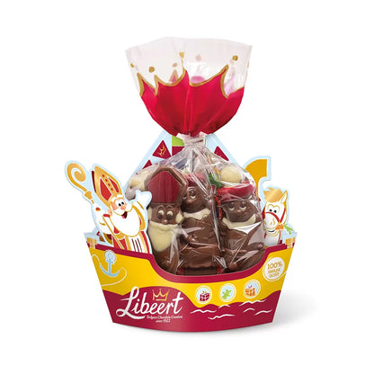 Libeert chocolade sintfiguren mix - boot van de Sint en zak van de Sint - 400g