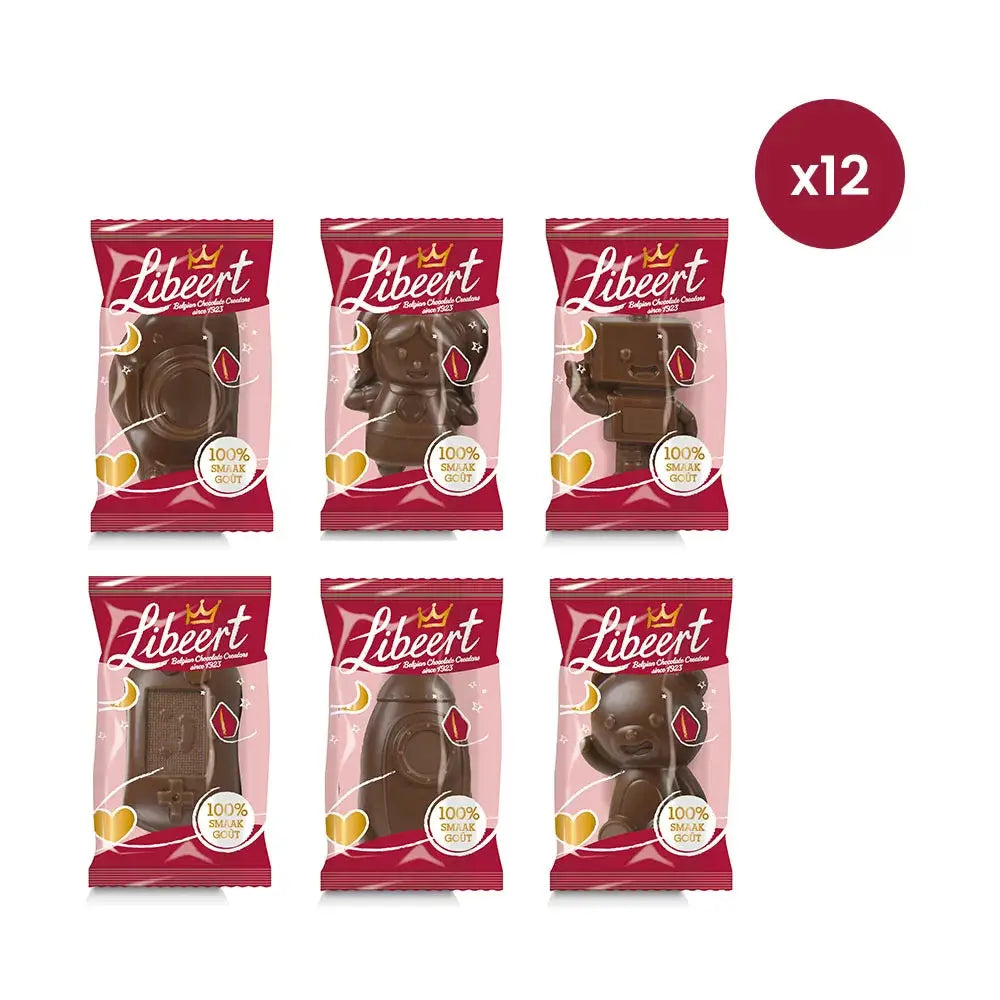 Libeert chocoladefiguren voor Sinterklaas - 12 stuks (15g) - 180g