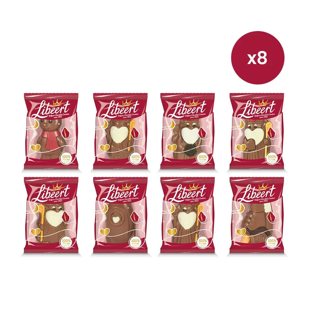 Libeert chocoladefiguren voor Sinterklaas - 8 stuks (35g) - 280g