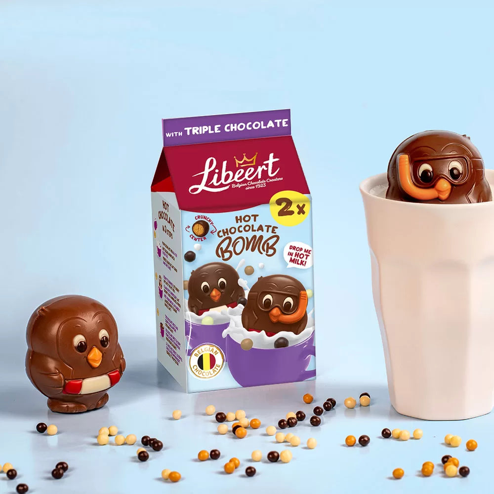 Libeert Cocoa Bombs triple chocolate VALUE PACK - 12 stuks - warme chocolademelk met triple chocolate - 480g
