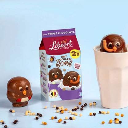 Libeert Cocoa Bombs triple chocolate VALUE PACK - 12 stuks - warme chocolademelk met triple chocolate - 480g