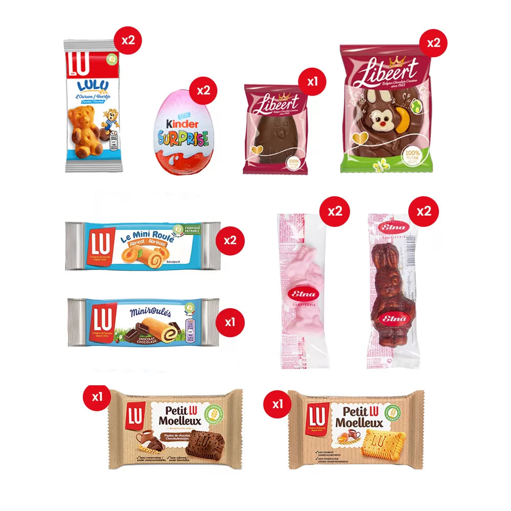 Libeert, Kinder & LU Pasen chocolade mix - Tinbox L - PERSO - 369g