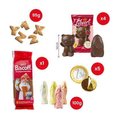 Libeert, Lotus & LU - chocoladefiguren, speculoos, nicnac letterkoekjes & guimauves - 313g