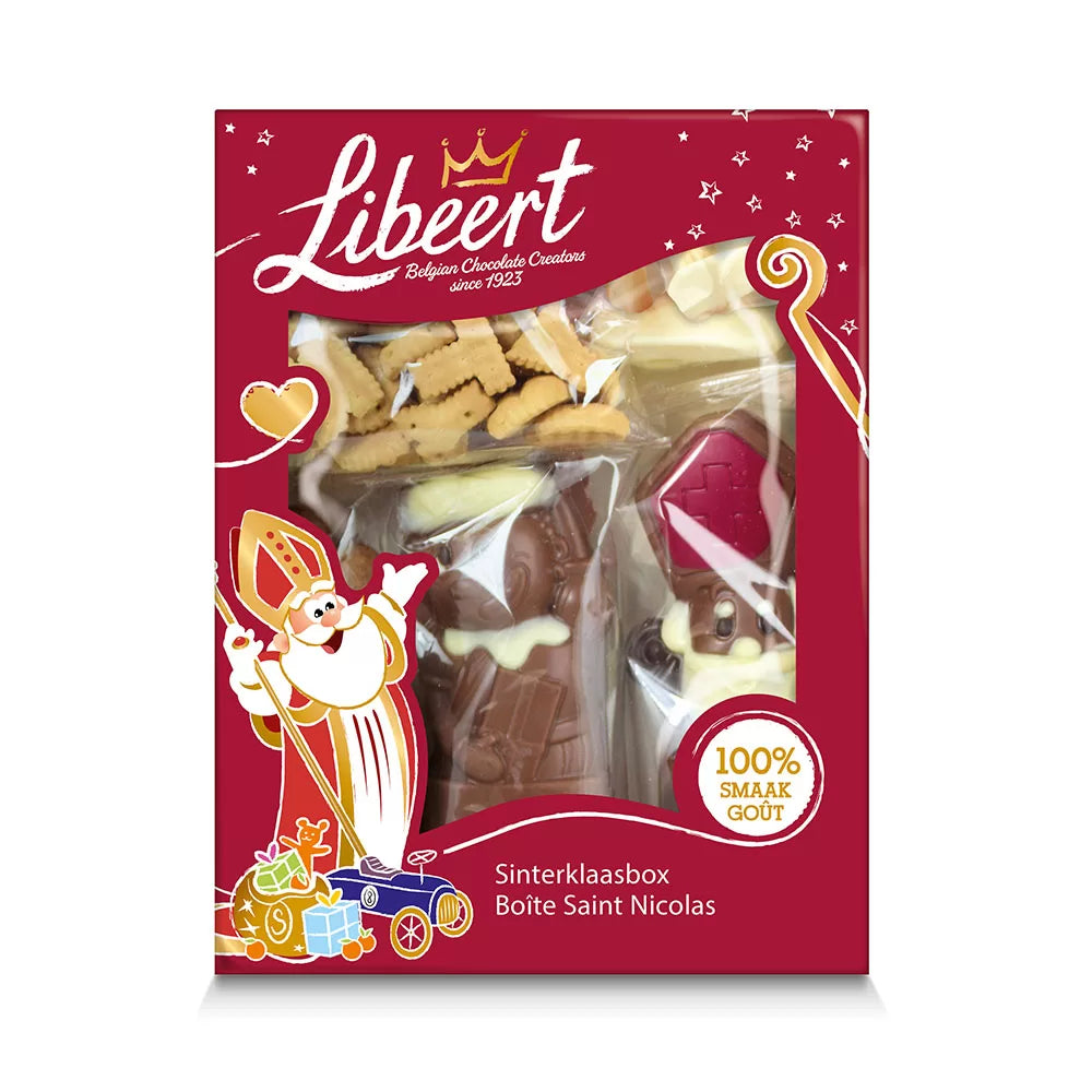 Libeert Sinterklaasbox - chocolademunten, speculoos, nicnacs, guimauves - 290g