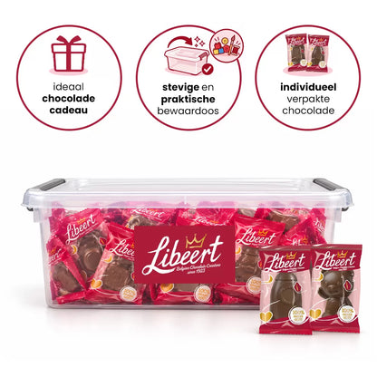 Libeert Sintfiguren melkchocolade - 100 stuks (13g) - 1300g