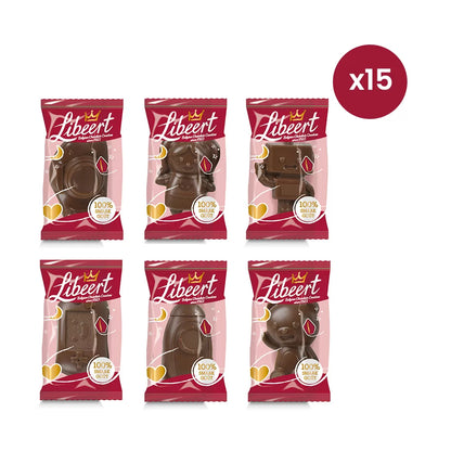 Libeert Sintfiguren melkchocolade - 15 stuks (13g) - 195g