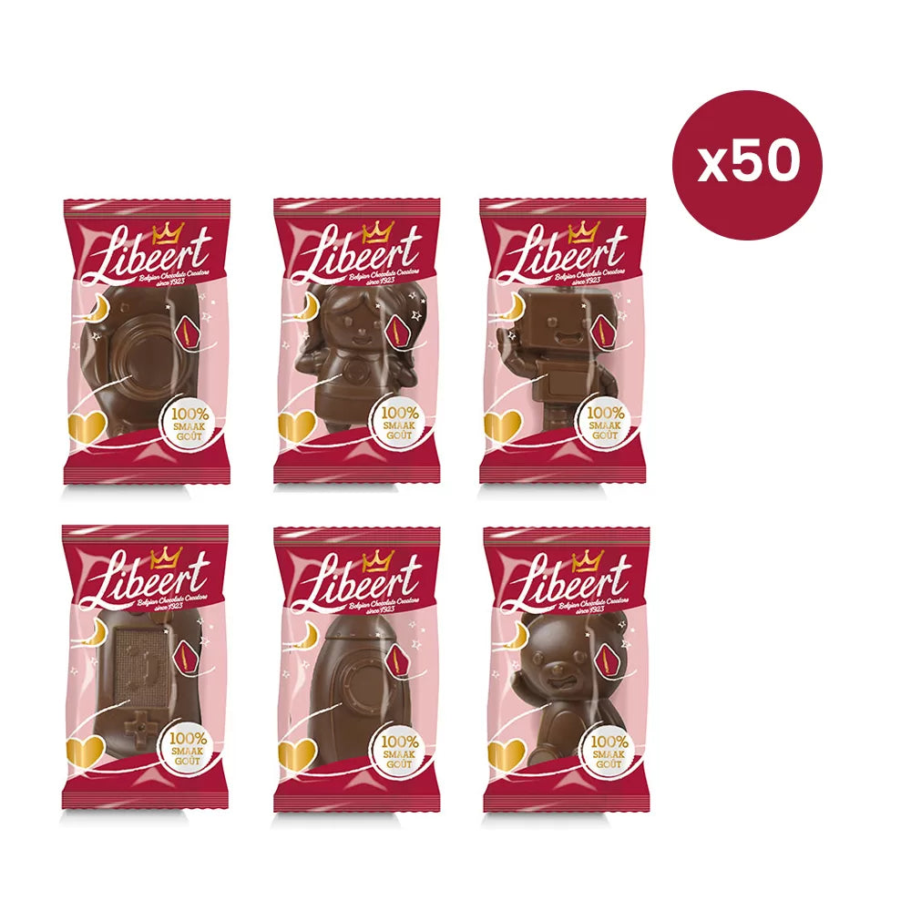 Libeert Sintfiguren melkchocolade - 50 stuks (13g) - 650g