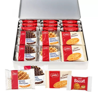 Lotus collection box met Biscoff, Bretons Botergaletje & Krokante wafels mix - 386g
